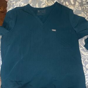 Figs Caribbean blue Catarina Scrub Top